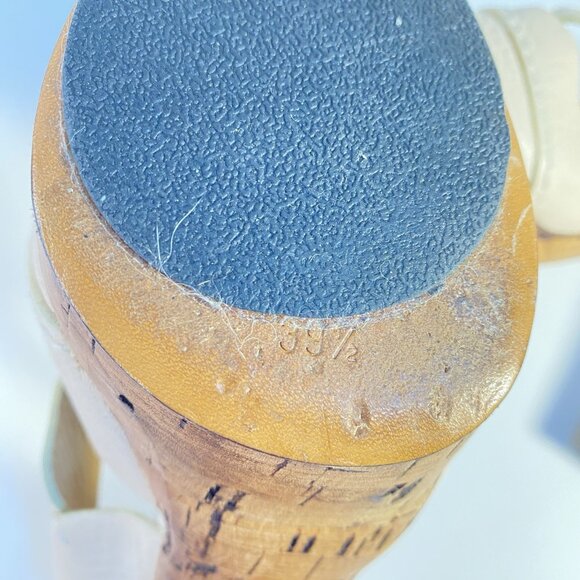 Chloe Cream Leather Renna Cork Sandals Size 39.5 - Picture 12 of 12